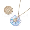 Glass Pendant Necklaces NJEW-MZ00112-04-4