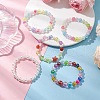 5Pcs Kids Round Acrylic Beaded Stretch Bracelet & ABS Plastic Imitation Pearl Round Beads Stretch Bracelet Sets BJEW-JB11558-1
