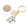 Snowflake & Panda Alloy Enamel Pendant Keychains KEYC-JKC00630-03-2