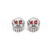 Rack Plating Alloy Enamel European Beads MPDL-N039-174-1