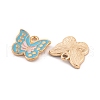 Light Gold Plated Alloy Enamel Pendants FIND-Q100-04KCG-01-2