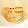 304 Stainless Steel Multi-layer Open Cuff Rings for Women STAS-Z108-03G-05-1