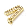 Brass Micro Pave Cubic Zirconia Pendants KK-V014-01G-22-2