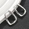 Rectangle Brass Hoop Earrings EJEW-D320-24P-2