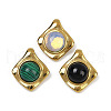 Synthetic Malachite/Opalite/Natural Black Onyx(Dyed and Heated) Pendants STAS-Q350-20G-1