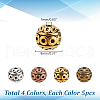 20Pcs 4 Colors Tibetan Style Zinc Alloy Beads TIBEB-LP0001-11-2