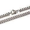Tarnish Resistant 304 Stainless Steel Venice Chain Box Chain Necklaces NJEW-E049-03P-1