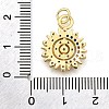 Rack Plating Brass Micro Pave Cubic Zirconia Pendants KK-K401-51G-01-3