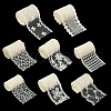   24 Yards 8 Styles Polyester Embroidery Mesh Flower Lace Ribbon OCOR-PH0004-73-1