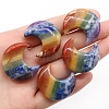 Chakra Style Assembled Natural Amethyst & Lapis Lazuli & Sodalite & Green Aventurine & Tiger Eye & Topaz Jade & Red Jasper Gemstone Display Decorations MATO-PW0001-010-3