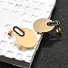 304 Stainless Steel Stud Earrings EJEW-Q030-01G-A-5