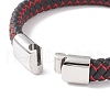 Leather Braided Cord Bracelets BJEW-E345-07-P-4