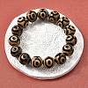 Natural Agate Round Beaded Stretch Bracelets BJEW-U047-01-2