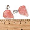 Cherry Quartz Glass Pendants G-Z067-02P-07-4