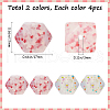 Gorgecraft 8Pcs 2 Colors Hexagon with Heart Pattern Silicone Focal Beads SIL-GF0001-52-2