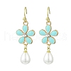 Alloy Enamel Dangle Earrings EJEW-JE06294-02-4