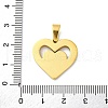 304 Stainless Steel Enamel Pendants STAS-S163-09A-G-3