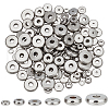   180Pcs 6 Styles 304 Stainless Steel Beads STAS-PH0005-18-1