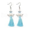Angel 304 Stainless Steel Dangle Earrings EJEW-MZ00410-03-2