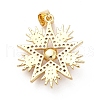 Brass Micro Pave Clear Cubic Zirconia Pendants KK-M235-11G-2