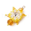Seed Beads Beaded Charms PALLOY-MZ00351-4