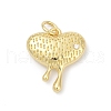Brass Pave Cubic Zirconia Pendants KK-U062-41G-1
