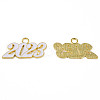 Alloy Enamel Pendants PALLOY-N160-85-G-3