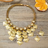Alloy Rhombus Tassel Pendant Necklace & Dangle Earrings Sets FS-WG53DC8-01-4