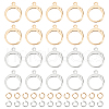 Unicraftale 80Pcs 2 Colors 304 Stainless Steel Leverback Earring Findings STAS-UN0038-39-1