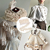 MAYJOYDIY US 3 Yards Cotton Flower Embroidery Pleated Lace Ribbon OCOR-MA0001-14A-5