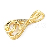 Brass Micro Pave Cubic Zirconia Pendants KK-D357-25G-2