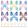 DIY Filigree Butterfly Wing Dangle Earring Making Kit DIY-TA0005-02-12