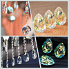 SOFPLATE Faceted Teardrop Transparent Glass Pendants GLAA-SP0001-19A-5