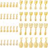 SUPERFINDINGS 48Pcs 8 Style Brass Ice Pick Pinch Bails KK-FH0003-64-1