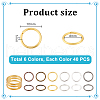 1 Box 6 Color Iron Jump Rings IFIN-PH0001-10mm-08-2