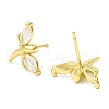Dragonfly Real 18K Gold Plated Brass Stud Earrings EJEW-L270-09G-01-2
