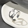 304 Stainless Steel Open Cuff Rings for Unisex RJEW-Q003-03P-1