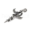 316 Surgical Stainless Steel Micro Pave Cubic Zirconia  Pendants STAS-D304-15AS-2
