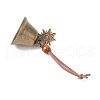 Iron Bell & Tibetan Style Alloy Sun Pendant Decorations HJEW-JM03369-4