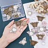   20Pcs 2 Colors Butterfly Alloy Pendant Cabochons Settings DIY-PH0003-27-WH-6