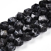 Natural Larvikite Beads Strands G-T139-8mm-51-2