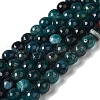 Dyed & Heated Natural Dragon Veins Agate Beads Strands G-P539-A01-28-1