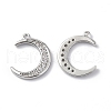 Brass Micro Pave Clear Cubic Zirconia Charms KK-E068-VF273-1