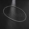 201 Stainless Steel Curb Chain Necklaces for Men NJEW-Q336-08B-P-2