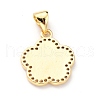 Brass Micro Pave Cubic Zirconia Pendants ZIRC-H120-02E-G-4
