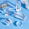 BENECREAT 5Pcs 5 Styles Acrylic Hexagon Display Stands OACR-BC0001-22-4
