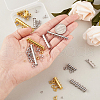 Brass Magnetic Slide Lock Clasps KK-TA0007-64-9
