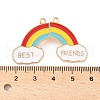 Alloy Colorful Enamel Split Pendants PALLOY-V006-05G-3