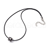 Natural Black Onyx(Dyed and Heated) & Glass Seed Beads Cluster Flower Pendant Necklaces NJEW-MZ00095-04-4