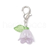 Flower Acrylic & Plastic Imitation Pearl Beads Pendant Decorations HJEW-JM03231-01-4